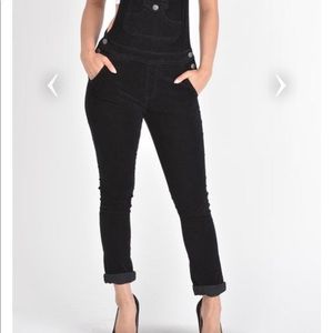 Black Corduroy Overalls